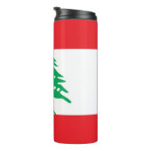 Thermische Tumbler met vlag van Libanon Thermosbeker (Geroteerd rechts)