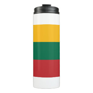 Thermische Tumbler met vlag van Litouwen Thermosbeker