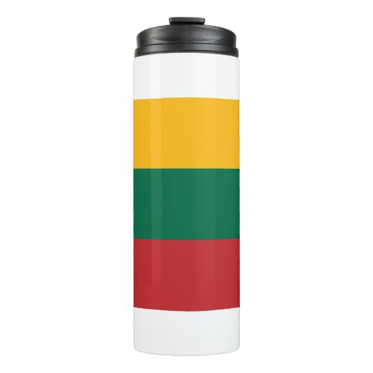 Thermische Tumbler met vlag van Litouwen Thermosbeker (Voorkant)