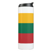 Thermische Tumbler met vlag van Litouwen Thermosbeker (Gedraaid links)