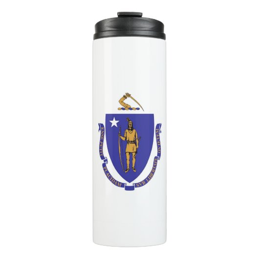 Thermische Tumbler met vlag van Massachusetts, Ver Thermosbeker (Voorkant)