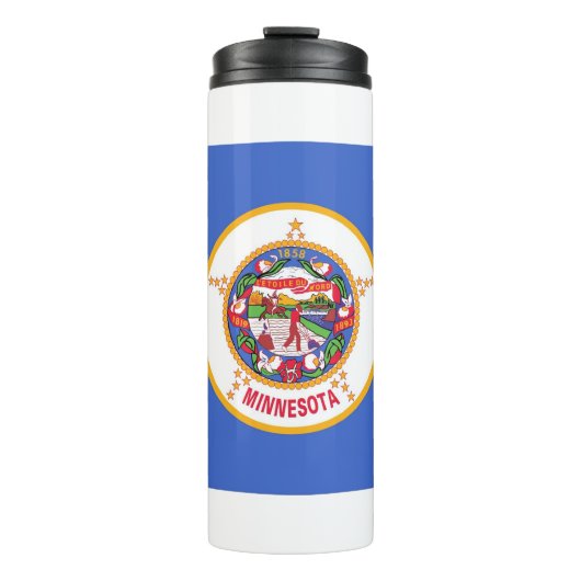 Thermische Tumbler met vlag van Minnesota, Verenig Thermosbeker (Voorkant)