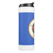 Thermische Tumbler met vlag van Minnesota, Verenig Thermosbeker (Gedraaid links)