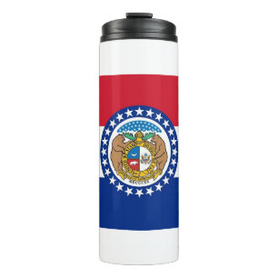 Thermische Tumbler met vlag van Missouri, Verenigd Thermosbeker