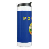 Thermische Tumbler met vlag van Montana, Verenigde Thermosbeker (Gedraaid links)