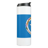 Thermische Tumbler met vlag van Noordelijke Marian Thermosbeker (Gedraaid links)