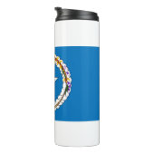 Thermische Tumbler met vlag van Noordelijke Marian Thermosbeker (Geroteerd rechts)
