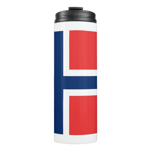 Thermische Tumbler met vlag van Noorwegen Thermosbeker (Voorkant)