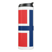 Thermische Tumbler met vlag van Noorwegen Thermosbeker (Gedraaid links)