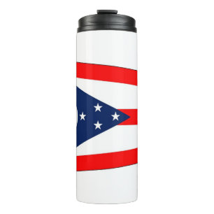Thermische Tumbler met vlag van Ohio, Verenigde St Thermosbeker