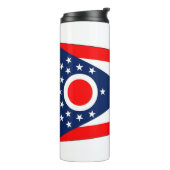 Thermische Tumbler met vlag van Ohio, Verenigde St Thermosbeker (Gedraaid links)