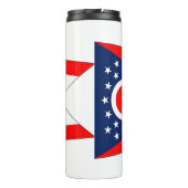 Thermische Tumbler met vlag van Ohio, Verenigde St Thermosbeker (Achterkant)