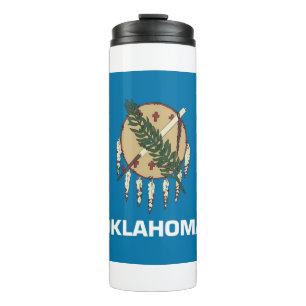 Thermische Tumbler met vlag van Oklahoma, Verenigd Thermosbeker