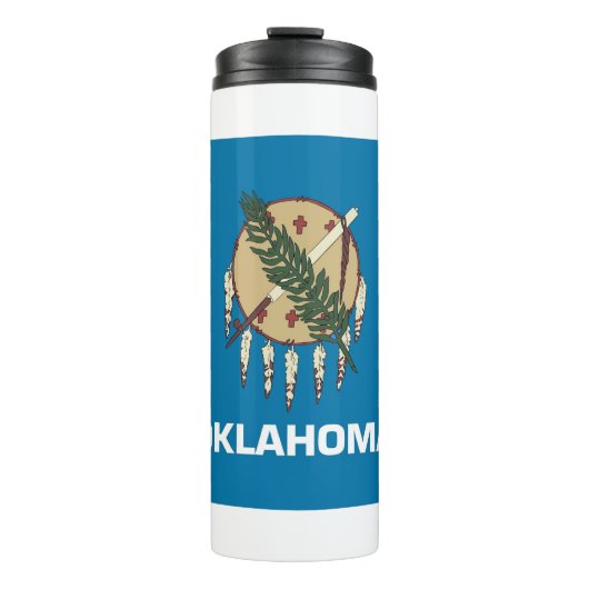 Thermische Tumbler met vlag van Oklahoma, Verenigd Thermosbeker (Voorkant)