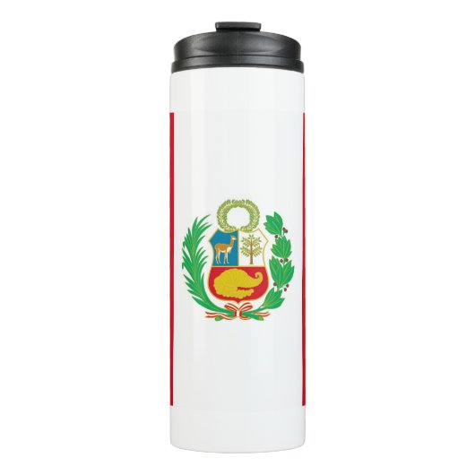 Thermische Tumbler met vlag van Peru Thermosbeker (Voorkant)