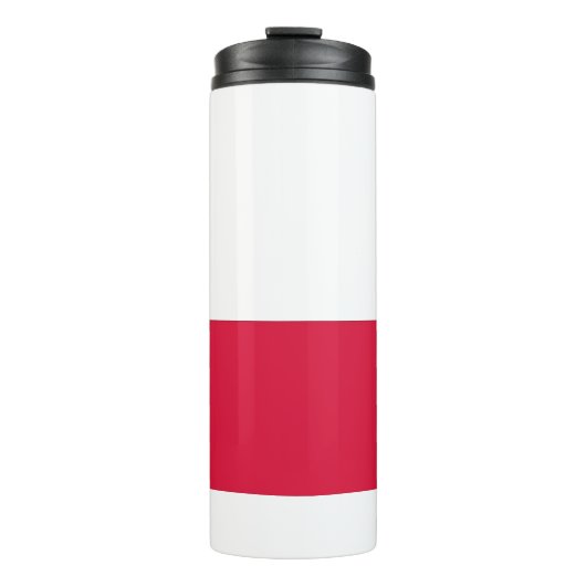 Thermische Tumbler met vlag van Polen Thermosbeker (Voorkant)