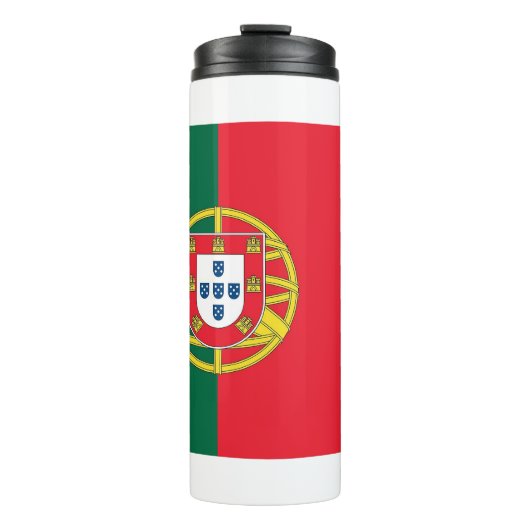 Thermische Tumbler met vlag van Portugal Thermosbeker (Voorkant)