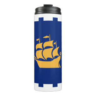 Thermische tumbler met vlag van Quebec City Thermosbeker