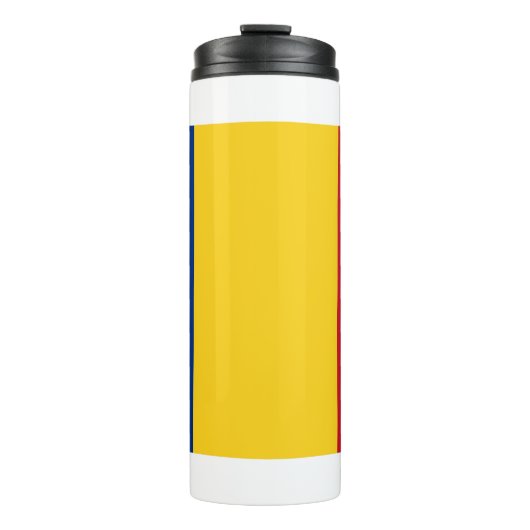Thermische Tumbler met vlag van Roemenië Thermosbeker (Voorkant)