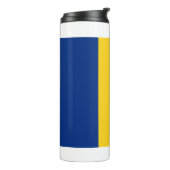 Thermische Tumbler met vlag van Roemenië Thermosbeker (Gedraaid links)