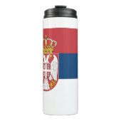 Thermische Tumbler met vlag van Servië Thermosbeker (Voorkant)