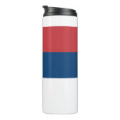 Thermische Tumbler met vlag van Servië Thermosbeker (Geroteerd rechts)
