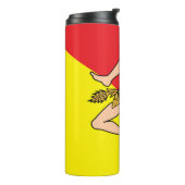 Thermische Tumbler met vlag van Sicilië Thermosbeker (Gedraaid links)