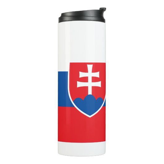 Thermische Tumbler met vlag van Slowakije Thermosbeker (Gedraaid links)
