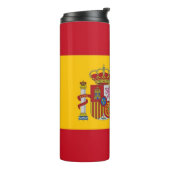 Thermische Tumbler met vlag van Spanje Thermosbeker (Gedraaid links)