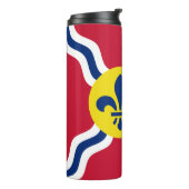 Thermische Tumbler met vlag van St. Louis Thermosbeker (Gedraaid links)