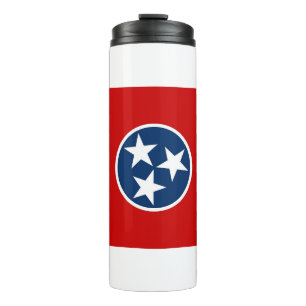 Thermische Tumbler met vlag van Tennessee, Verenig Thermosbeker