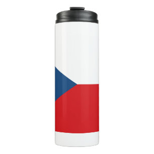 Thermische Tumbler met vlag van Tsjechië Thermosbeker