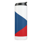 Thermische Tumbler met vlag van Tsjechië Thermosbeker (Gedraaid links)