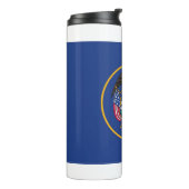 Thermische Tumbler met vlag van Utah, Verenigde St Thermosbeker (Gedraaid links)