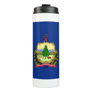 Thermische Tumbler met vlag van Vermont, Verenigde Thermosbeker