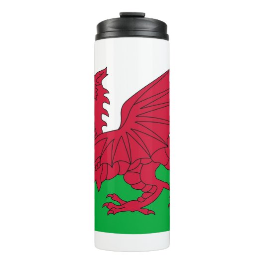 Thermische Tumbler met vlag van Wales Thermosbeker (Voorkant)