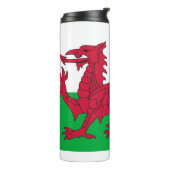 Thermische Tumbler met vlag van Wales Thermosbeker (Gedraaid links)