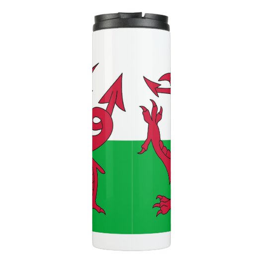 Thermische Tumbler met vlag van Wales Thermosbeker (Achterkant)
