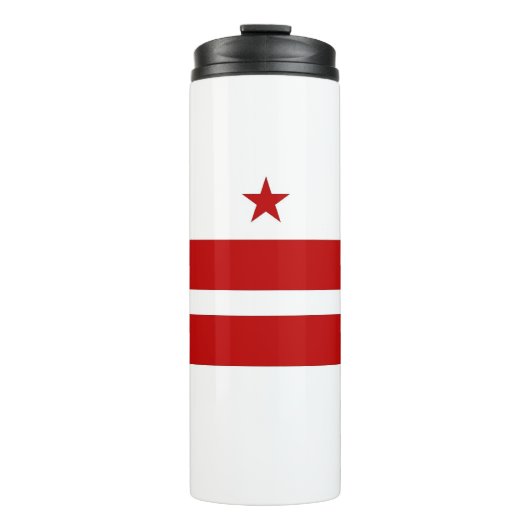Thermische Tumbler met vlag van Washington DC, Ver Thermosbeker (Voorkant)