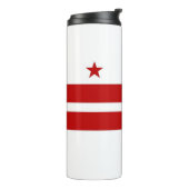 Thermische Tumbler met vlag van Washington DC, Ver Thermosbeker (Gedraaid links)