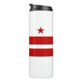 Thermische Tumbler met vlag van Washington DC, Ver Thermosbeker (Geroteerd rechts)