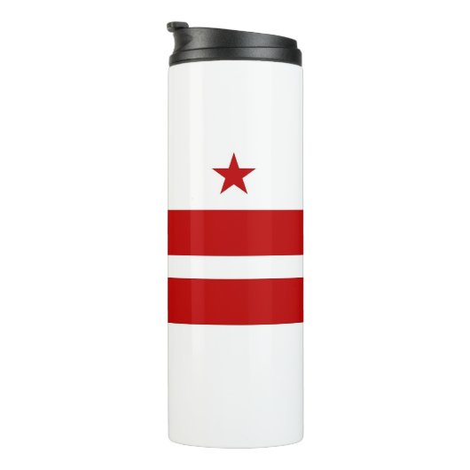Thermische Tumbler met vlag van Washington DC, Ver Thermosbeker (Geroteerd rechts)