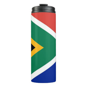 Thermische Tumbler met vlag van Zuid-Afrika Thermosbeker
