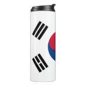 Thermische Tumbler met vlag van Zuid-Korea Thermosbeker (Gedraaid links)