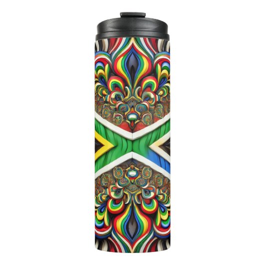 Thermische Tumbler met Zuid-Afrikaanse kleuren Thermosbeker (Voorkant)