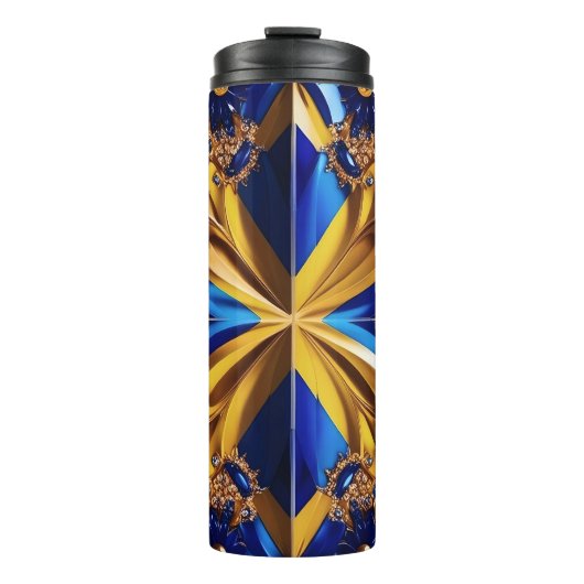 Thermische Tumbler met Zweden Kleuren Thermosbeker (Voorkant)