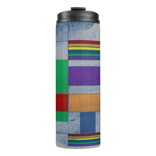 Thermische Tumbler MidMod Pride Rainbow Graffiti Thermosbeker (Voorkant)