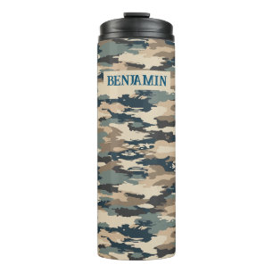 Thermische Tumbler Militaire Camouflage Patroon Thermosbeker