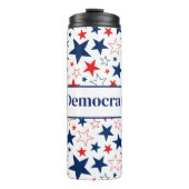 Thermische Tumbler Patriottische Stars Democraat Thermosbeker (Voorkant)