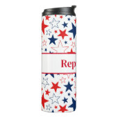 Thermische Tumbler Patriottische Sterren Republike Thermosbeker (Gedraaid links)